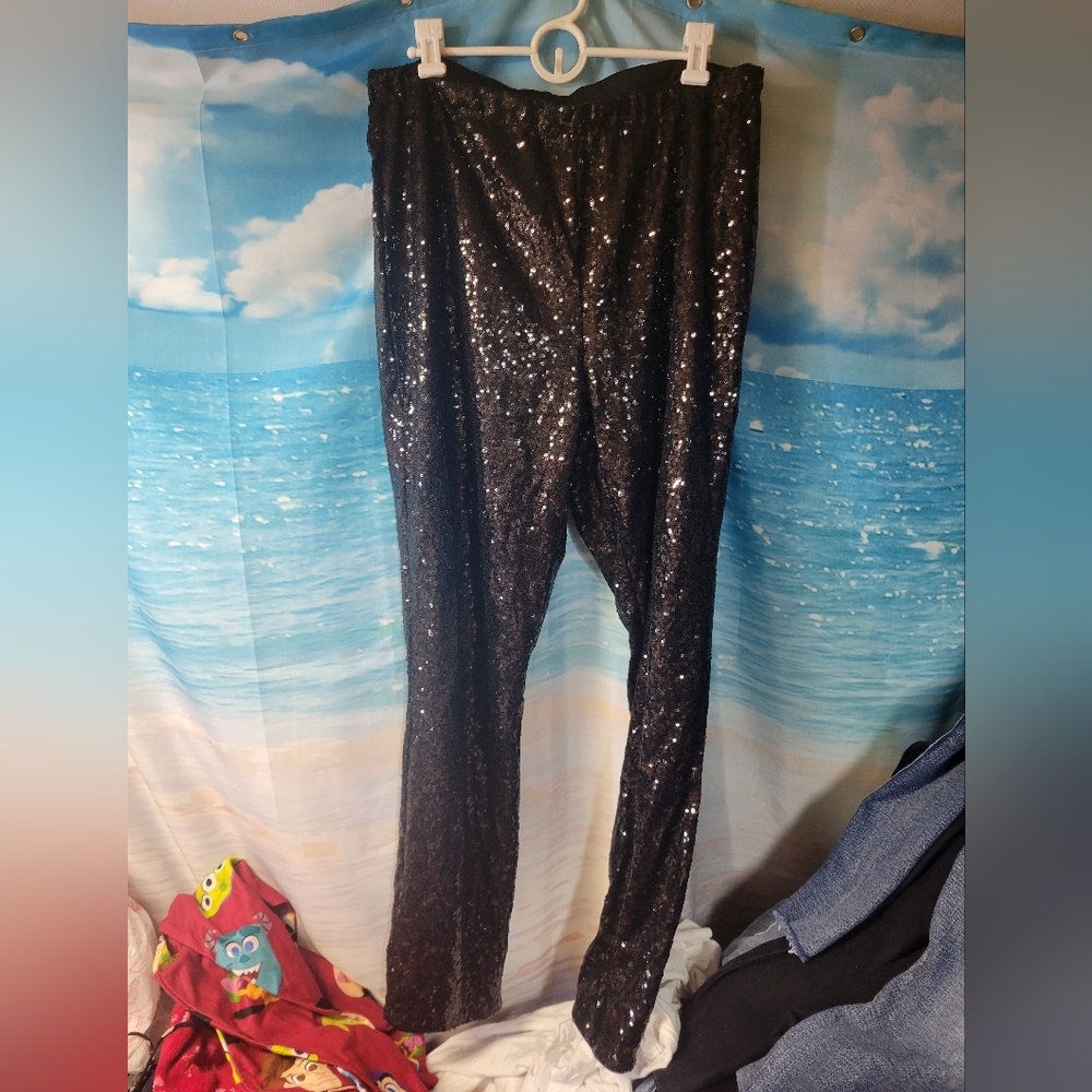 Cable & Gauge NWT Black Sequin‎ Pants Women's Size 1X